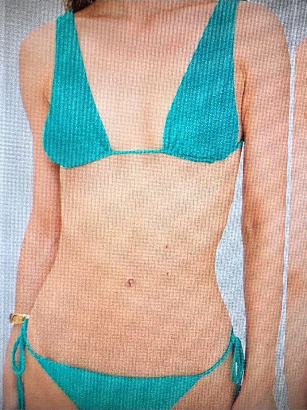 JADE Teal Triangle Bikini Top and Bottom Set - Women Swim